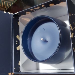 Huntington Home Candle - Hot Buttered Rum - 7.4 oz blue Glass Jar